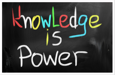 Πίνακας που γράφει Knowledge is power